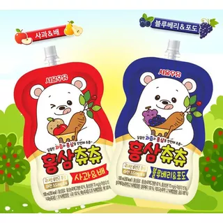 Hàn Quốc Seoul Milk Nước Hồng Sâm Chuchu 2 vị 100ml, 10 gói