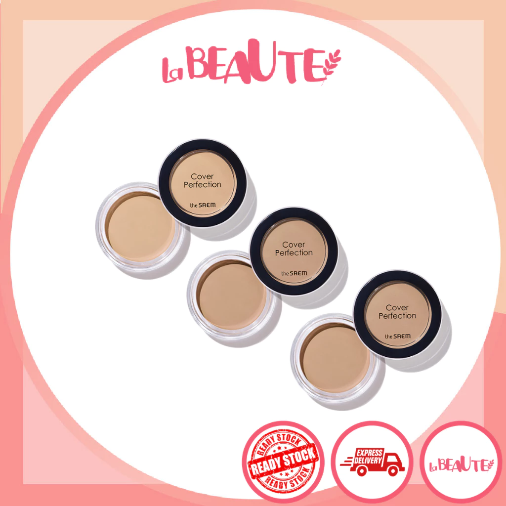 THE SAEM Kem che khuyết điểm Saem Cover Perfection POT 3 màu #0.5 Đá Be #01 Màu be trong suốt #02 Rich Beige _ for Spot Correcting