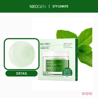 [STYLEMITE CHÍNH HÃNG] Bông Đắp Toner Hàng Ngày Trà Xanh Se Khít Lỗ Chân Lông Tẩy Tế Bào Chết NEOGEN Dermalogy Bio Peel Gauze Peeling Green Tea Toner Pads (8 Miếng)