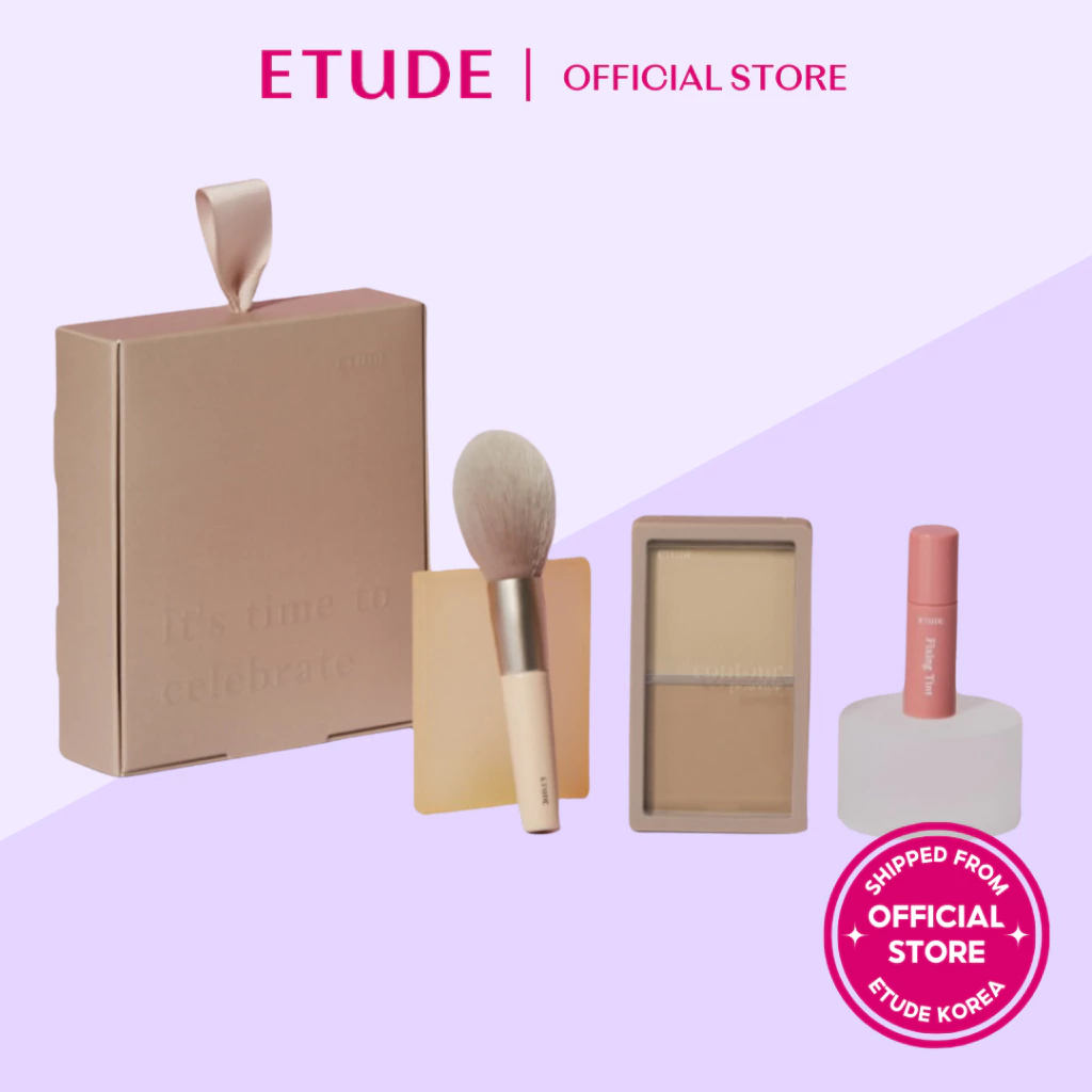 Bột đường viền ETUDE + Bàn chải + BỘ Tint