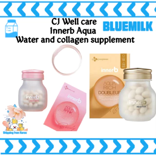 Collagen cấp nước, viên uống cấp nước và collagen Hàn Quốc/ viên uống Innerb Aqua Rich DoubleUp / Innerb Aqua Bank cho da mềm mịn - CJ Hàn Quốc (Hộp 56 Viên)