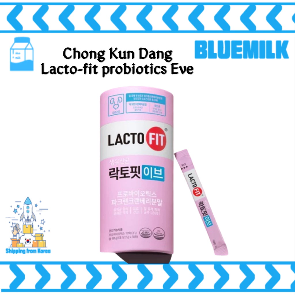 Men vi sinh Lacto-fit probiotics Eve, Lactobacillus số Hàn Quốc 1, bổ sung probiotic cho đường tiết niệu khỏe mạnh (2g x 60 gói)