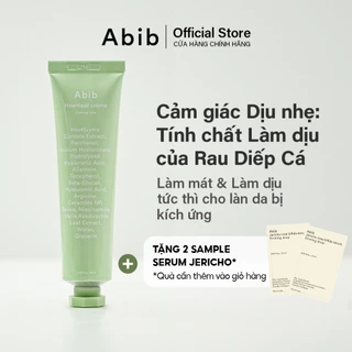 Kem dưỡng ẩm chiết xuất diếp cá giúp làm dịu da, chăm sóc da nhạy cảm Abib Heartleaf Crème Calming Tube 75ml