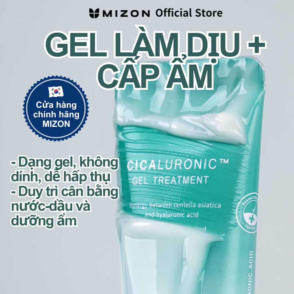 【Chính thức MIZON】Gel điều trị Cicaluronic(cica+axit hyaluronic)50ml