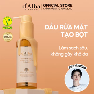 [d'Alba Official] Dầu rửa mặt tạo bọt thuần chay Return Oil Cream Cleanser 150ml