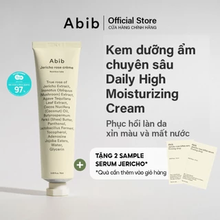 Kem dưỡng chiết xuất hoa hồng Jericho giúp phục hồi da Abib Jericho Rose Crème Nutrition Tube 75ml