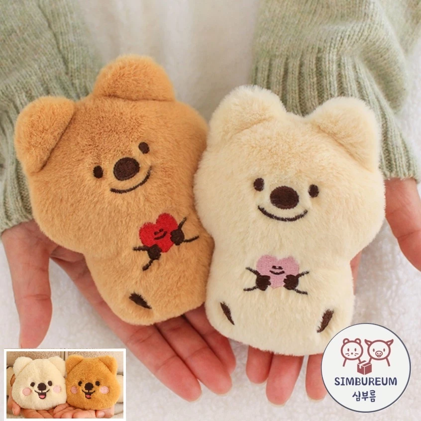 [KiKi QUOKKA] Korea Cartoon Microwavable Quokka Heart Plush Doll Hot Pack / Hands Warmer ; Phim hoạt hình Hàn Quốc Microwavable Quokka Heart Plush Doll Hot Pack / Ấm tay