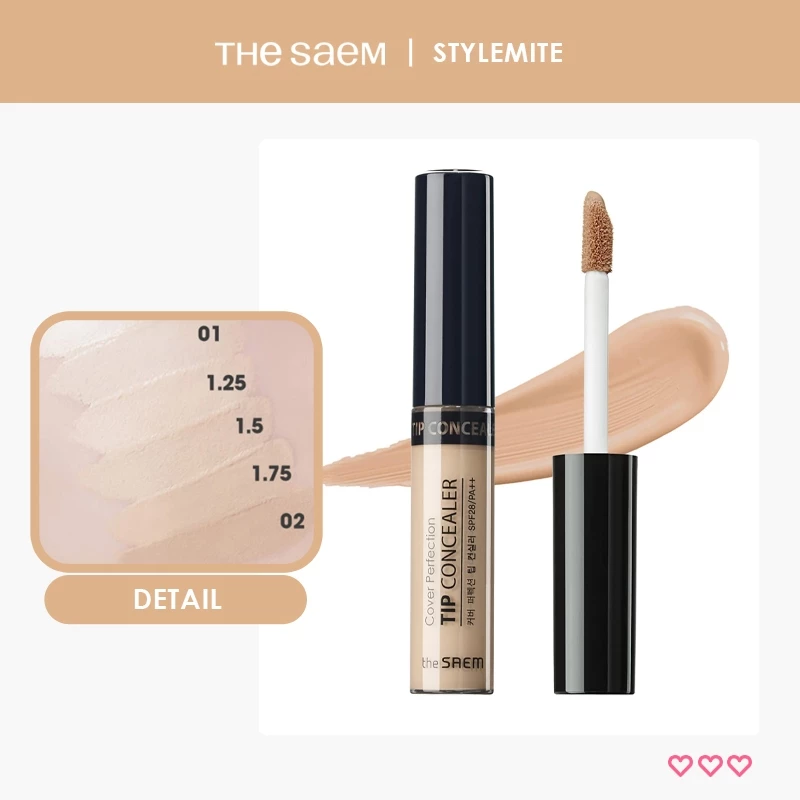 [STYLEMITE CHÍNH HÃNG] Kem Che Khuyết Điểm the SAEM Cover Perfection Tip Concealer 02 Rich Beige (6.5g)