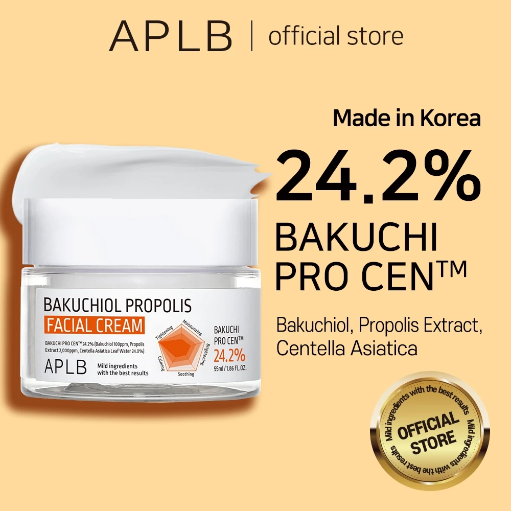 Kem Dưỡng Trắng Chống Lão Hóa Căng Bóng Da APLB Bakuchiol Propolis Facial Cream 55ml