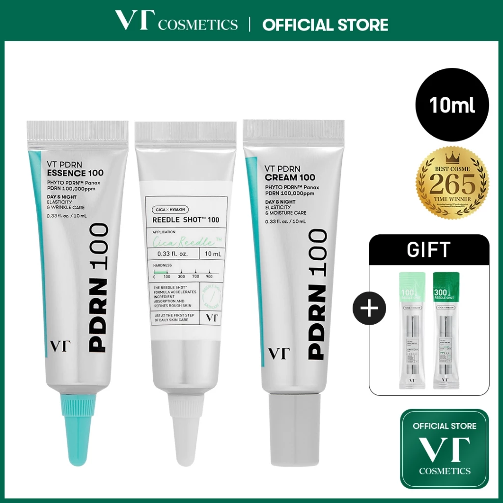 [VT] MINI SIZE Reedle Shot 100 / PDRN Essence / PDRN Cream 10ml Cải thiện kết cấu da Làm sáng chống lão hóa [Flagship chính thức]