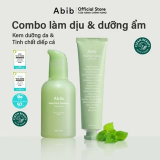 Combo Tinh chất và Kem dưỡng ẩm diếp cá giúp làm dịu da Abib