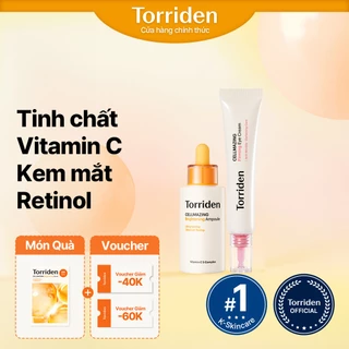 [Torriden Chính hãng] Set tinh chất trắng sáng da CELLMAZING Vitamin C, kem dưỡng săn chắc mắt Retinol, cải thiện tông da và kết cấu da, giảm các vết thâm đen, 30ml, 30ml, 1 set