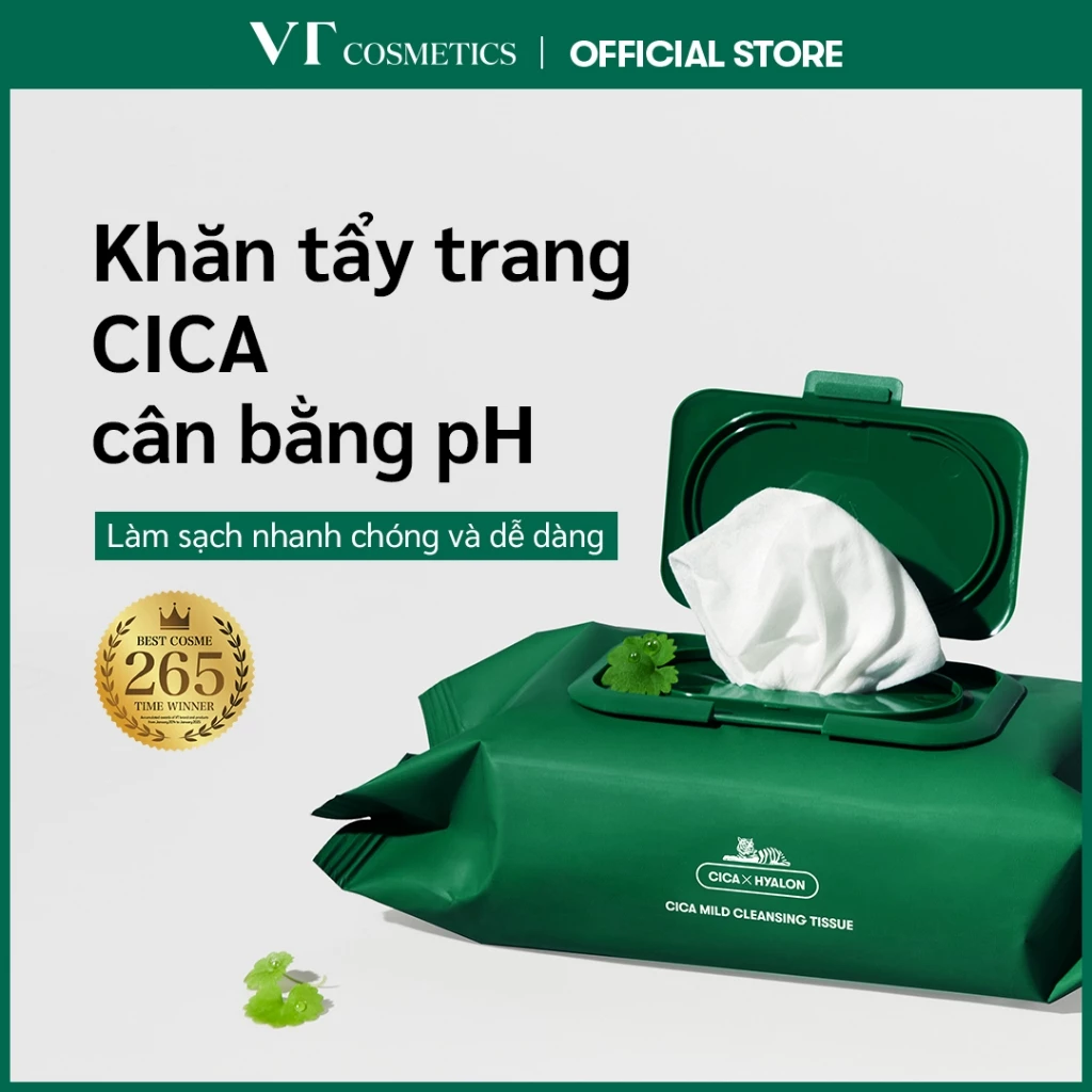 [VT] Khăn giấy làm sạch nhẹ Cica 100 tờ khăn giấy ướt
