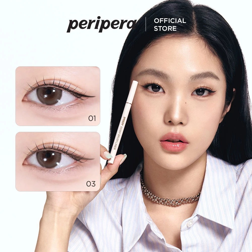 [PERIPERA - MỚI] SKINNY BRUSH LINER - Bút kẻ mắt mỏng, dễ vẽ