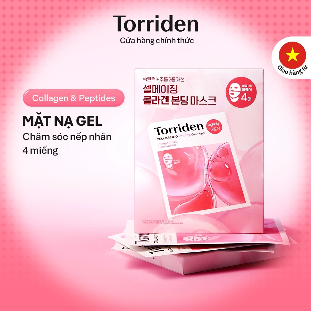 [Torriden Chính hãng] Mặt nạ gel săn chắc da CELLMAZING chứa Collagen 3 pcs/ 4 miếng, 2 pcs/ 4 miếng, Gel Mask
