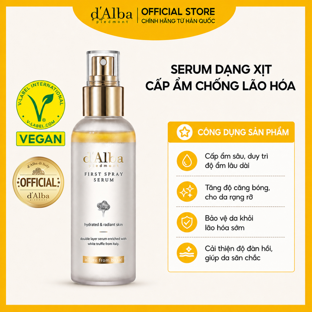 Serum dạng xịt khoáng căng bóng da First Spray Serum 50ml/100ml - Mist Serum
