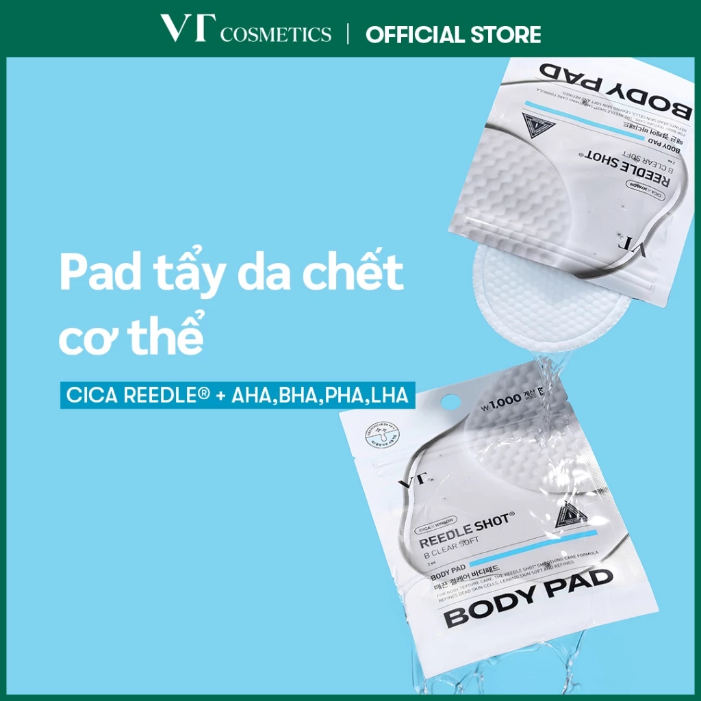 [VT] Miếng Pad Tẩy Tế Bào Chết Và Làm Mịn Da Cơ Thể – B Clear Reedle Shot