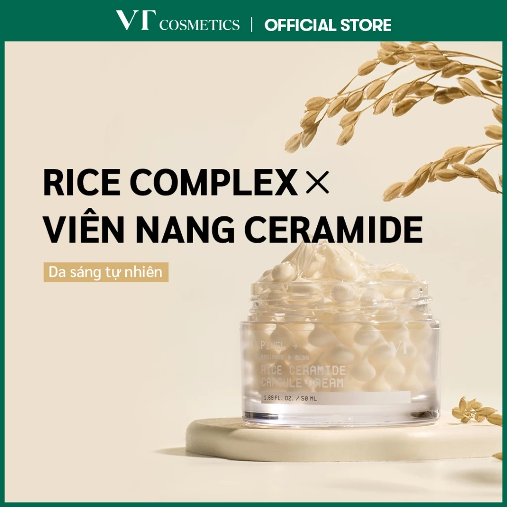 [VT] Kem dưỡng ẩm dạng gel viên nang Rice Ceramide [Flagship chính thức]