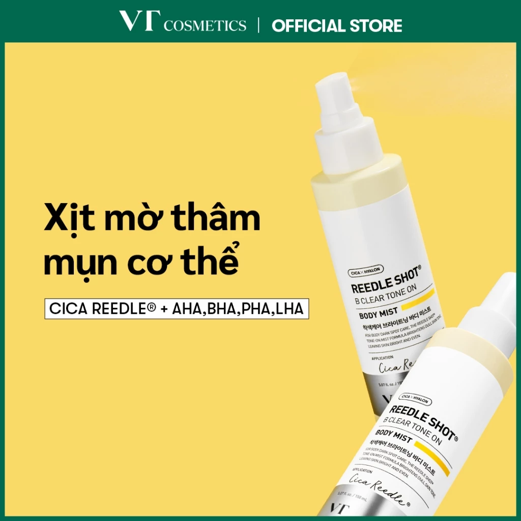 [VT] Xịt dưỡng thể Reedle Shot B Clear Tone On Body Mist 150ml [Flagship chính thức]