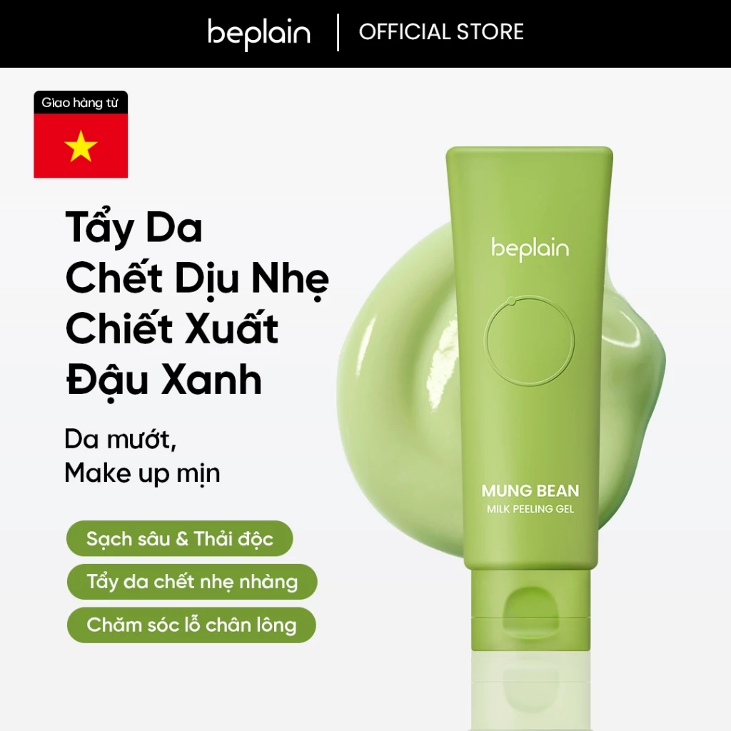 [Beplain Chính Hãng] Gel sữa đậu xanh BEPLAIN tẩy tế bào chết vật lý hiệu quả 120ml