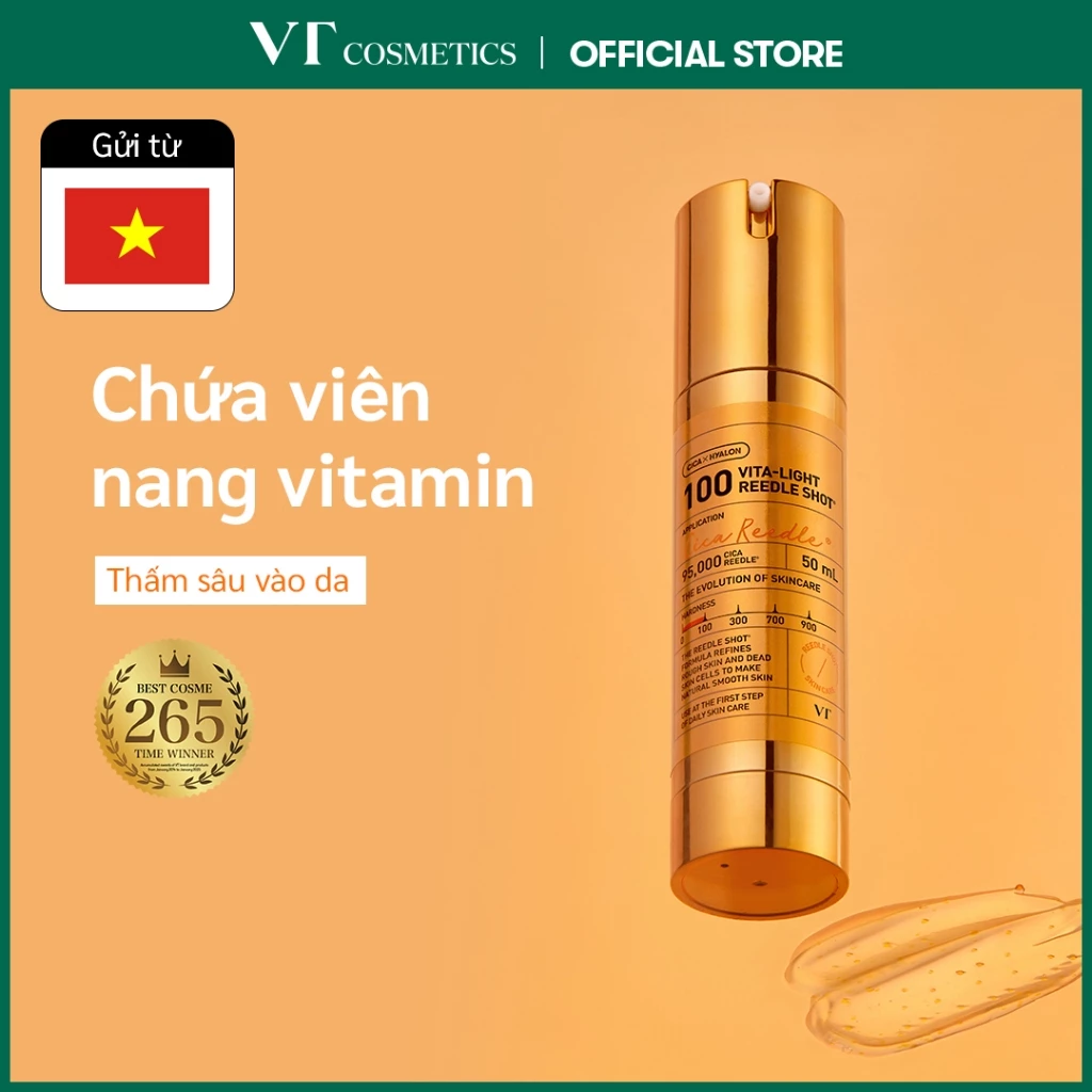 [VT] VITA-LIGHT REEDLE SHOT 100 50ml Làm Sáng Da, Serum Vitamin C, Vitamin B3 (Niacinamide) (5%), Vitamin E <Cửa Hàng Chính Hãng>