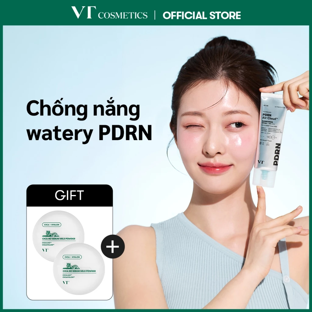 [VT] Kem Chống Nắng SPF50+ PA++++ 50ml Mỏng Nhẹ, Không Nhờn Rít Cho Da Dầu, Da Mụn – PDRN Air Cloud™