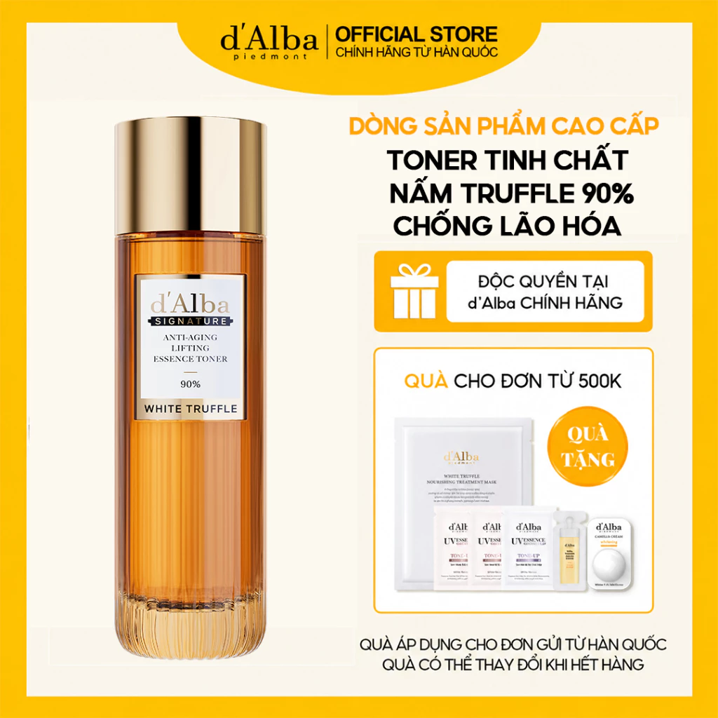 [d'Alba Official] Dòng cao cấp Essence Toner tinh chất nấm Truffle 90% chống lão hóa tăng độ đàn hồi d’Alba Signature 120ml