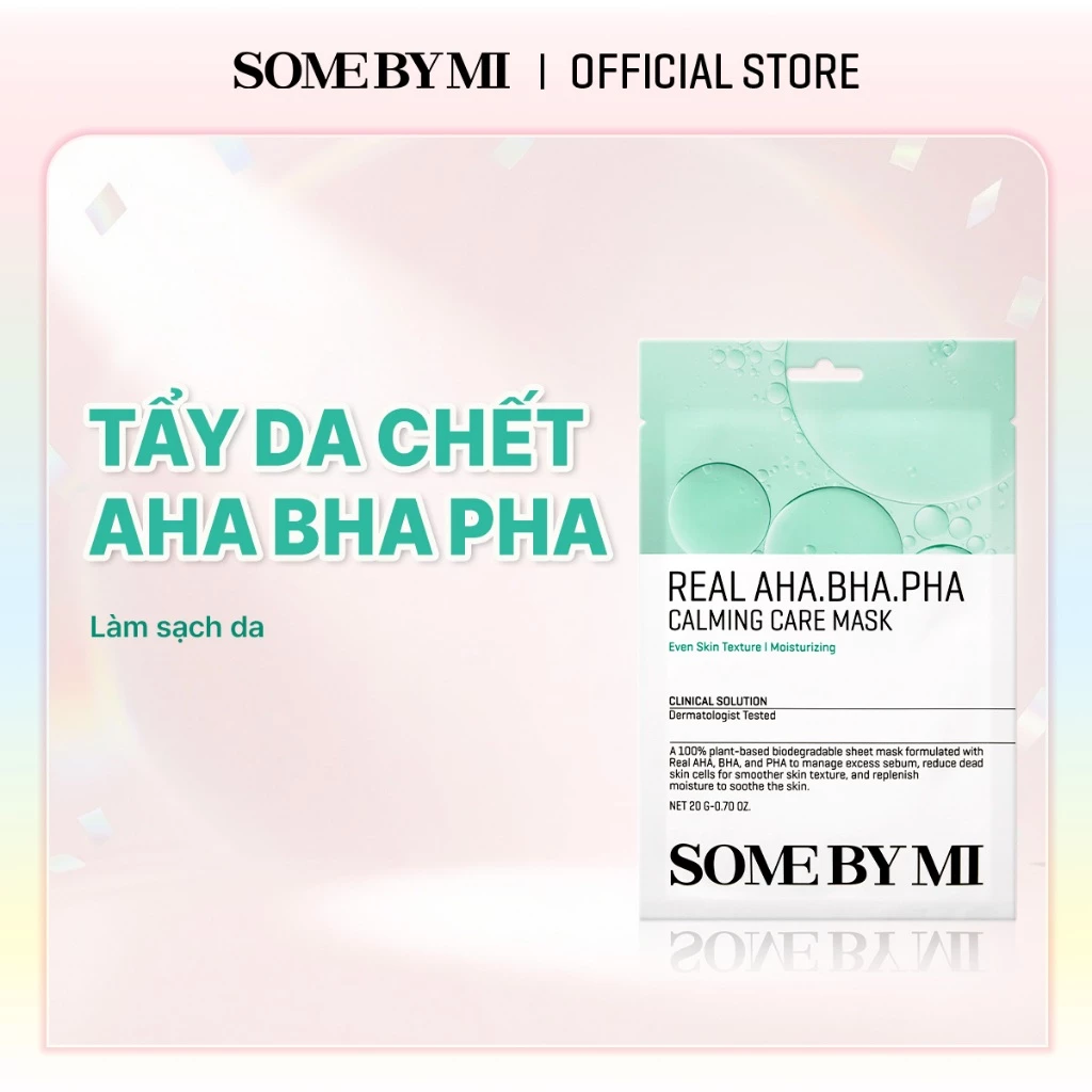 Mặt Nạ Tẩy Tế Bào Chết Some By Mi Real AHA-BHA-PHA Calming Care Mask 10 Miếng