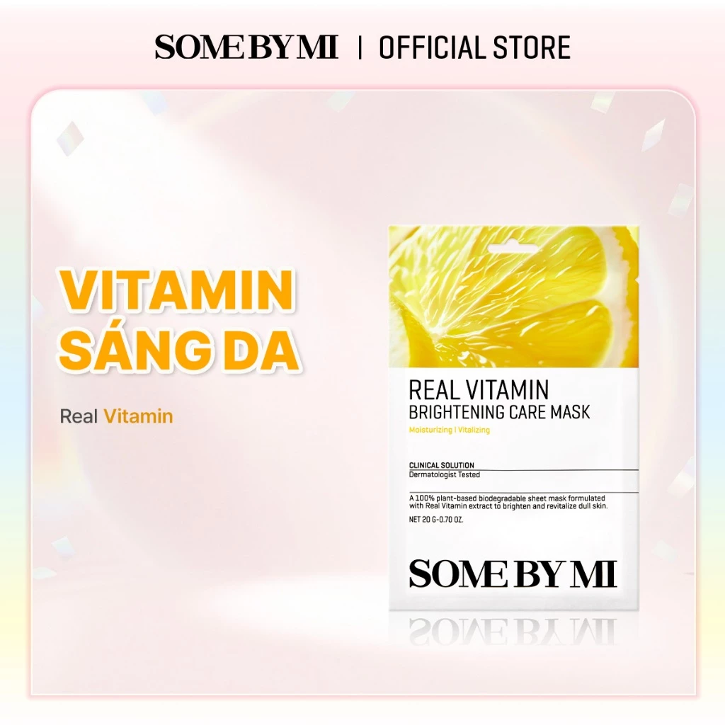 Mặt Nạ Dưỡng Vitamin C Sáng Da Some By Mi Real Vitamin Brightening Care Mask 10 Miếng