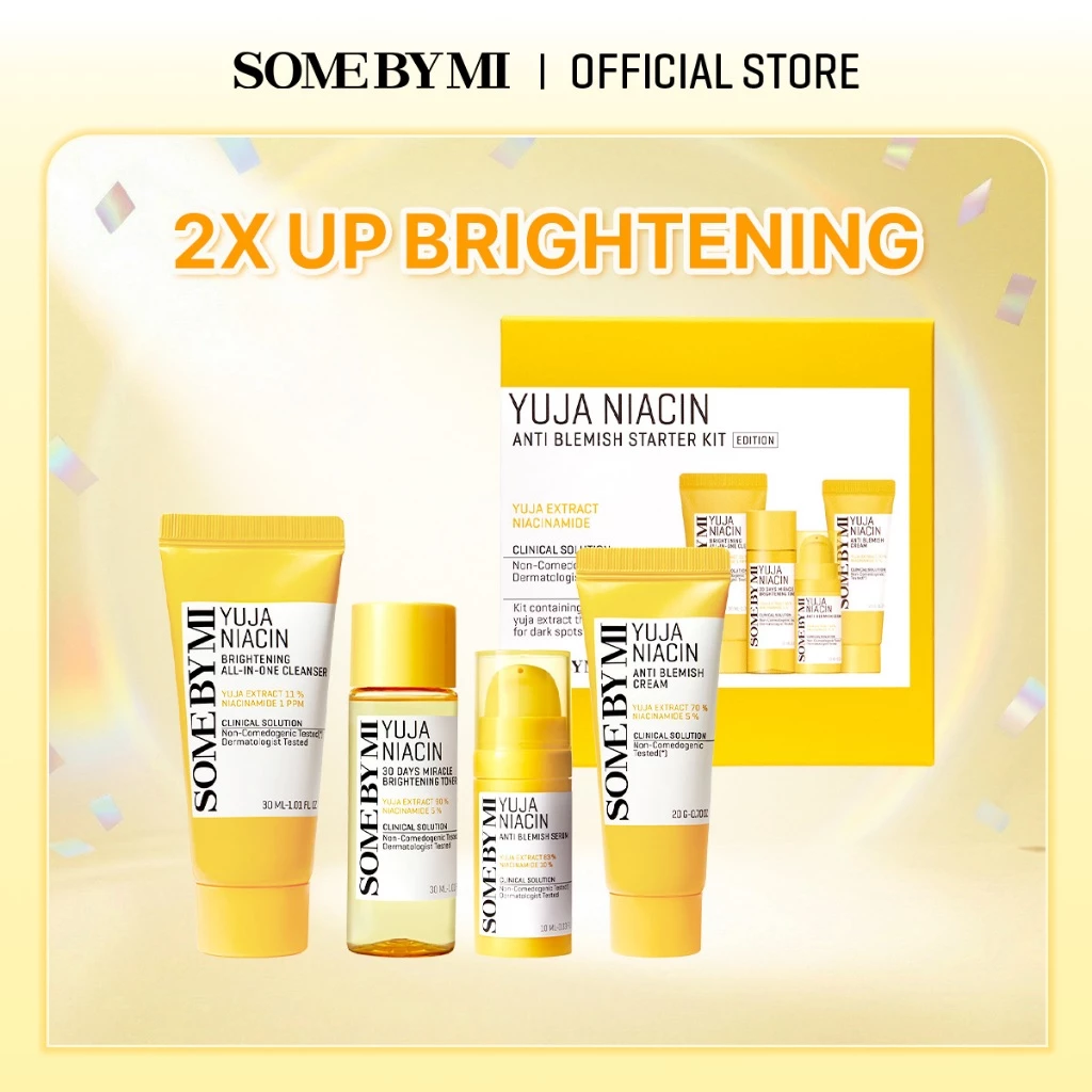 [SOMEBYMI] Bộ Kit dưỡng 4 món dưỡng trắng Yuja Niacin 10ml, 30ml, 30ml, 30ml