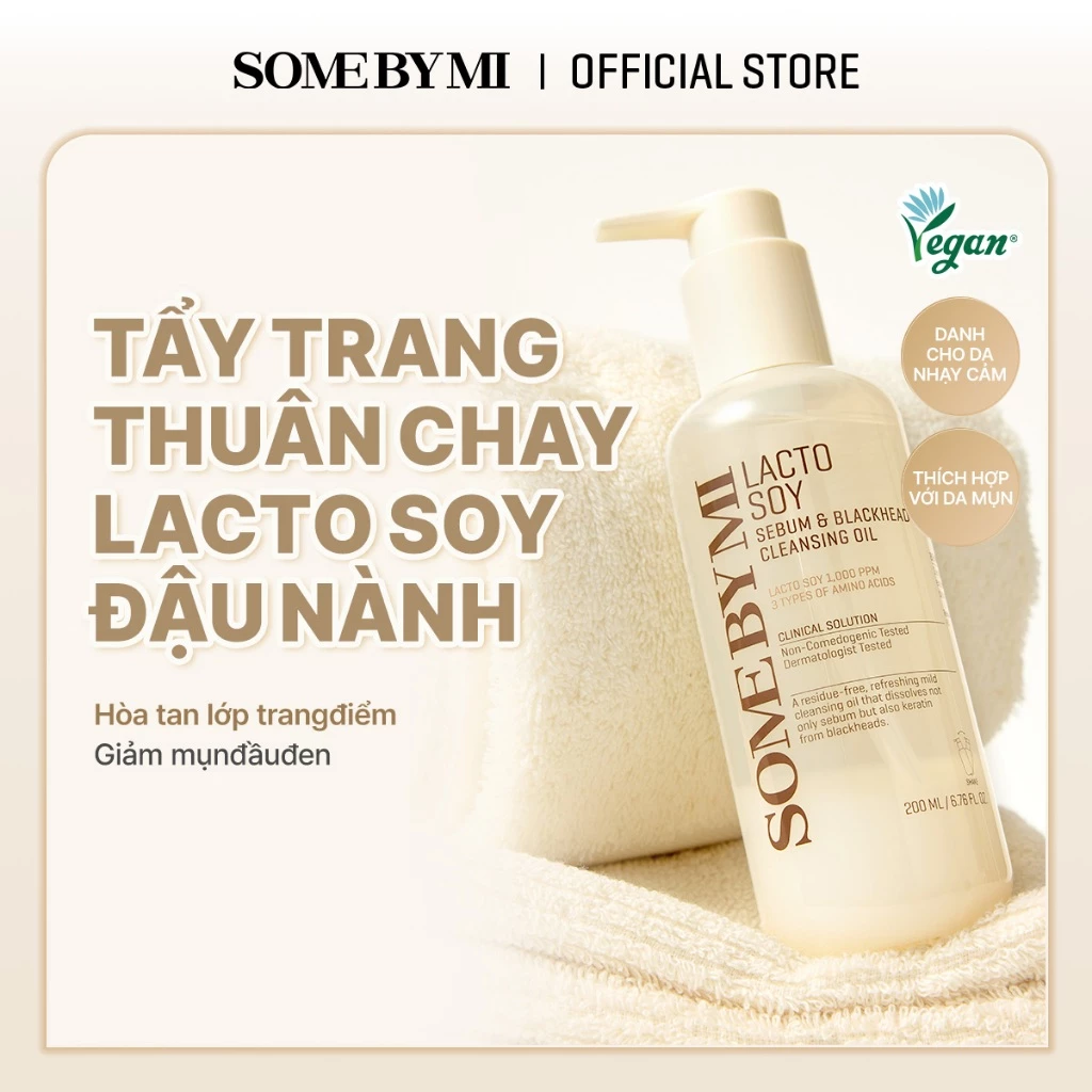 [SOMEBYMI] Dầu tẩy trang đậu nành LACTO SOY SEBUM & BLACKHEAD CLEANSING OIL 200ml
