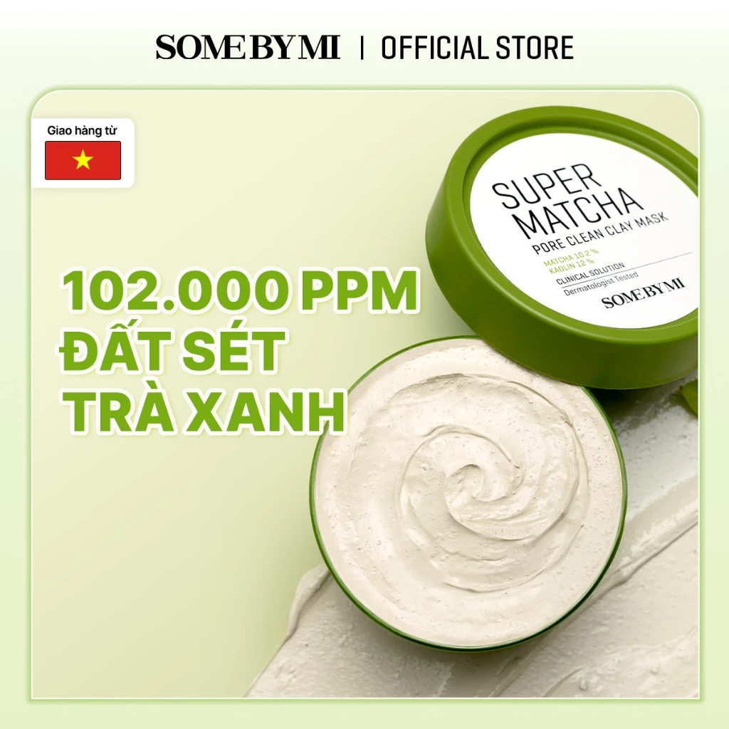 [SOMEBYMI] Mặt nạ đất sét Trà Xanh Super Matcha Pore Clean Clay Mask 100g