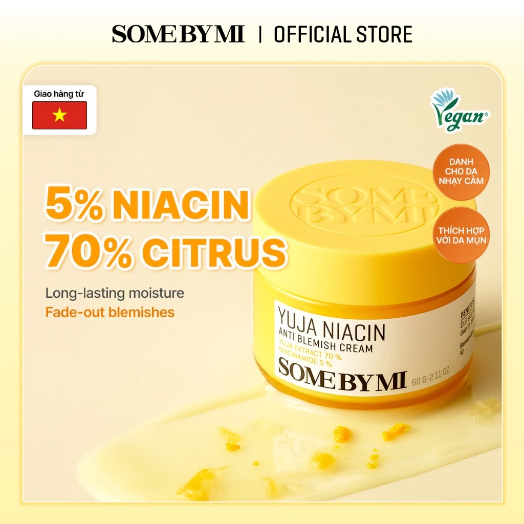 [SOMEBYMI] Kem dưỡng trắng da mờ thâm Yuja Niacin Anti Blemish Cream 60g