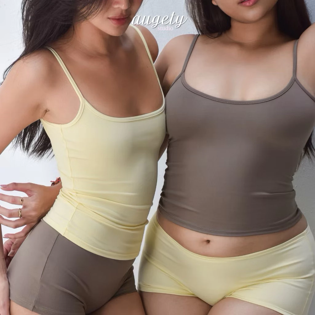 [CÓ MÀU MỚI] Áo Hai Dây Basic Chiết Eo Vải Thun Cao Cấp Augety Studio MIRA TOP