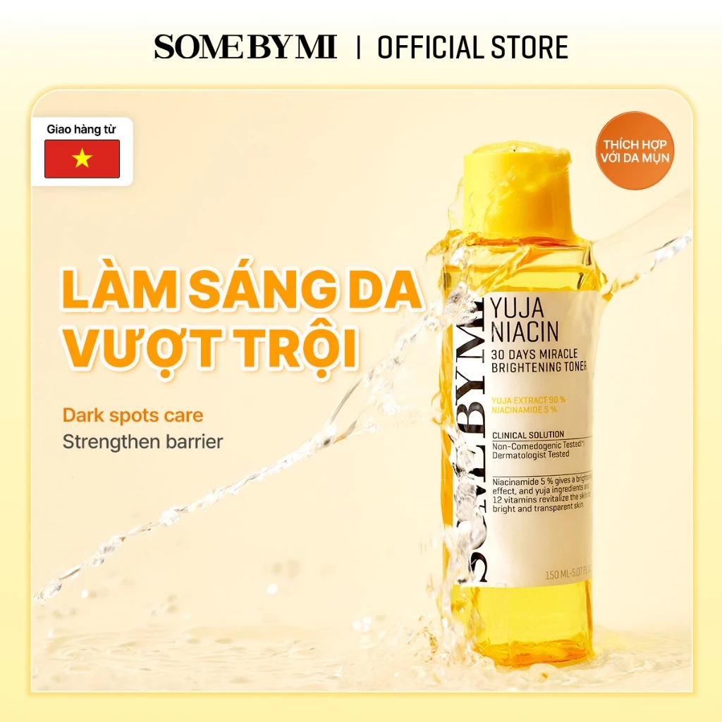 [SOMEBYMI] Nước hoa hồng dưỡng trắng Yuja Niacin 30 Days Miracle Brightening Toner 150ml