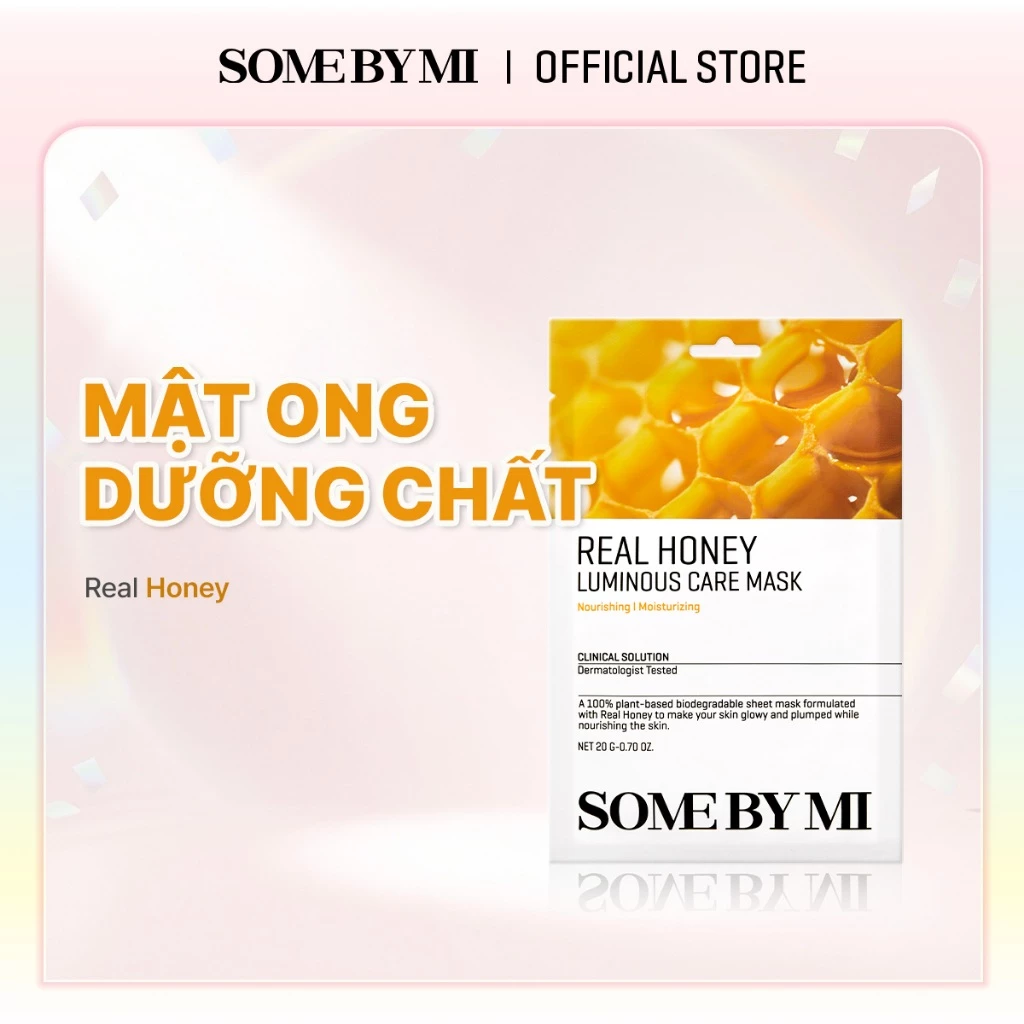 Mặt Nạ Mật Ong Dưỡng Da Căng Mướt Some By Mi Real Honey Luminous Care Mask 10 Miếng