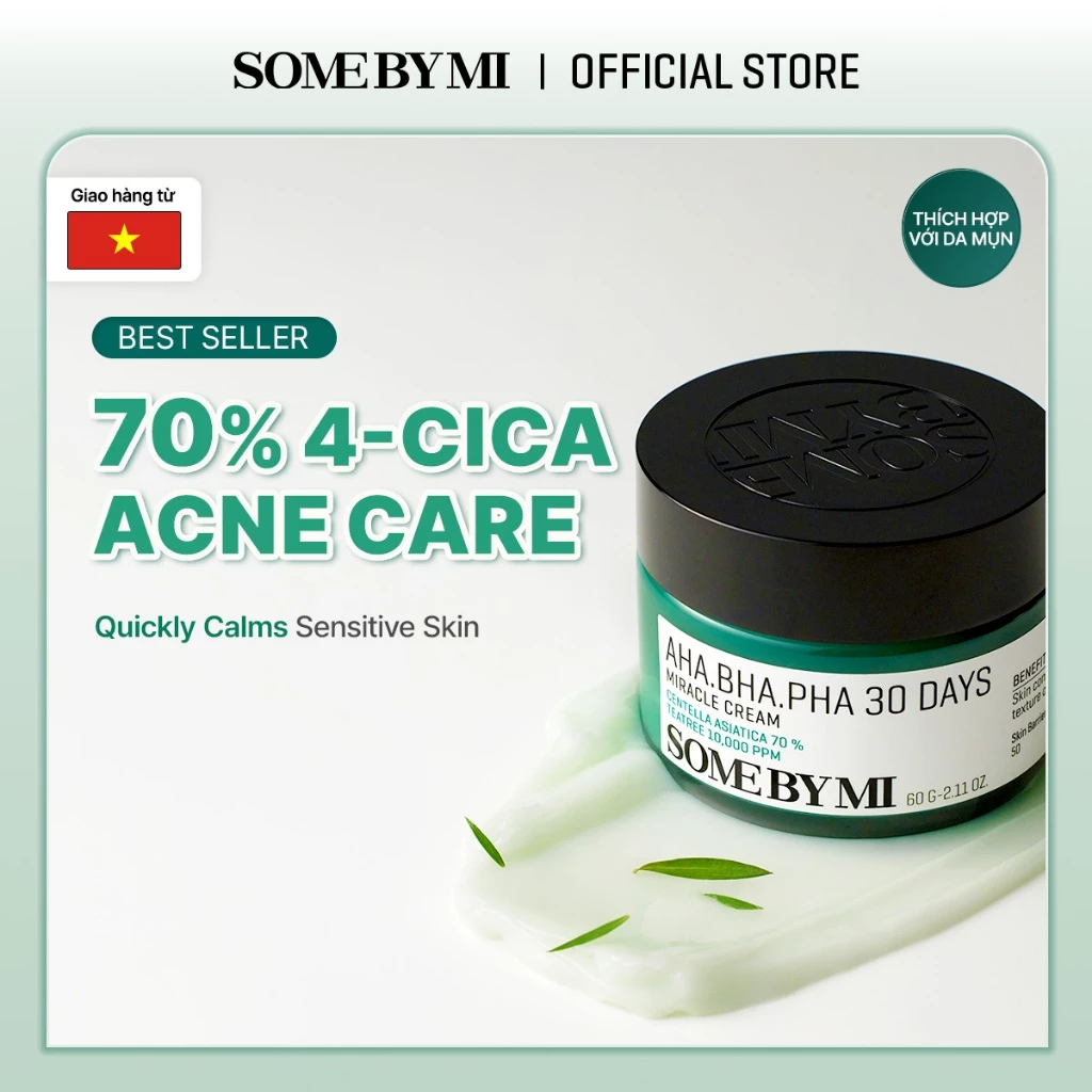 [SOMEBYMI] Kem Dưỡng Làm Dịu Da Mụn AHA-BHA-PHA 30 Days Miracle Cream 60g