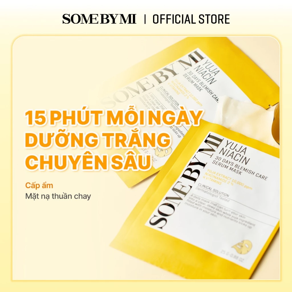 Set 10 mặt nạ Some By Mi Yuja Niacin Blemish Care Serum Mask (10 miếng)