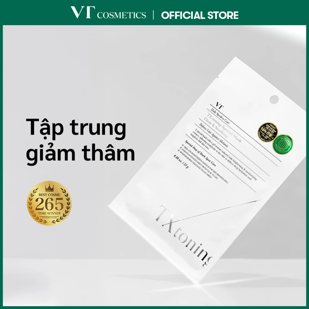 [Vt] Mặt nạ đặc biệt TX-Toning 25g * 1 chiếc Axit Tranexamic, chăm sóc Melanin & Tăng sắc tố, da rạng rỡ [Flagship chính thức]