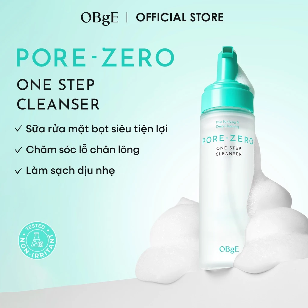 [OBgE Chính hãng] Sữa Rửa Mặt Tạo Bọt One Step Pore Zero OBgE 200ml | Làm Sạch Lỗ Chân Lông | Dễ Dàng Làm Sạch | Công Thức Dịu Nhẹ | Cân Bằng Dầu - Nước