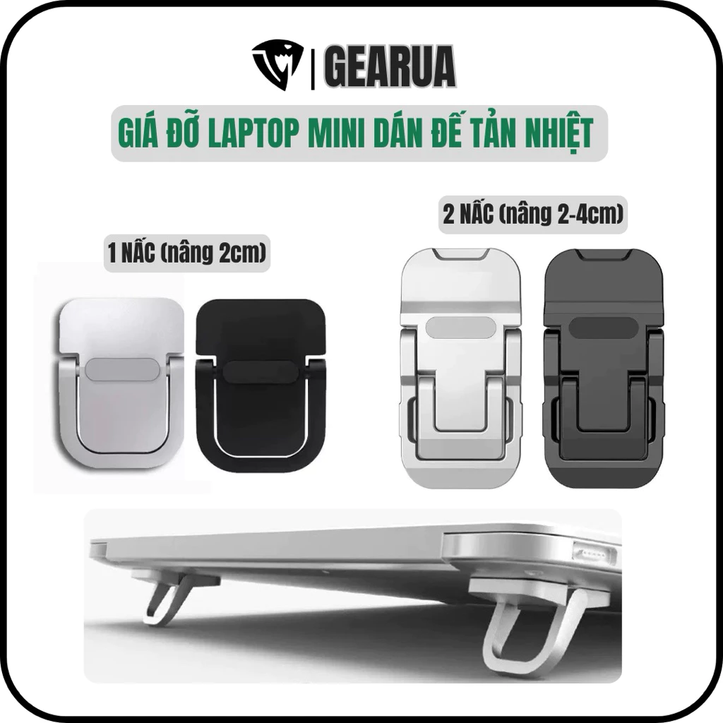 Giá Đỡ Dán Đế Laptop Hợp Kim Nhôm Cứng Cáp Tản Nhiệt