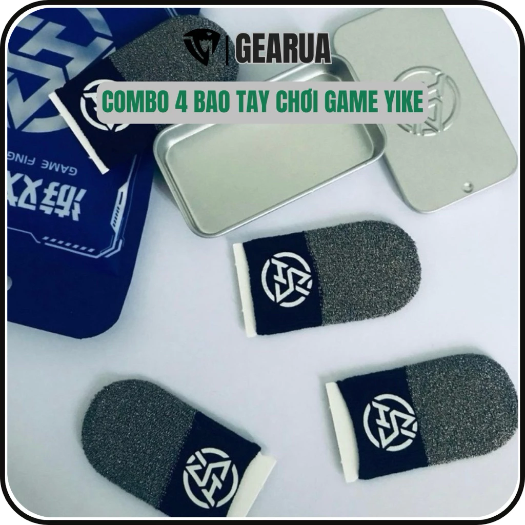 Combo 4 Bao Tay Chơi Game YIKE Tặng Hộp Chơi Pubg Liên Quân Freefire
