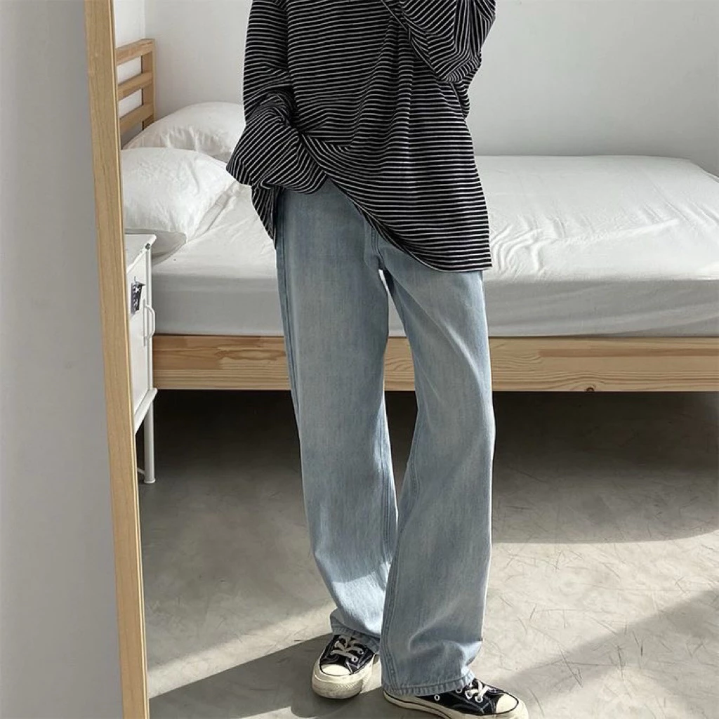 Quần jeans dáng đứng Unix lưng cao, quần bò nữ thời trang ulzzang hàn quốc