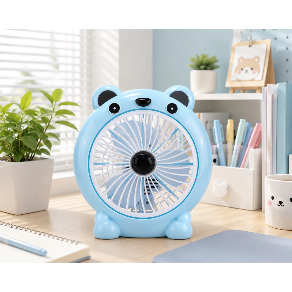 Quạt mini cắm điện, quạt điện mini để bàn hình thú đáng yêu