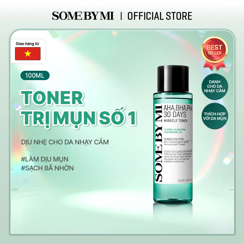 [SOMEBYMI] Nước hoa hồng làm sạch da dầu mụn AHA-BHA-PHA 30 Days Miracle Toner 100ml