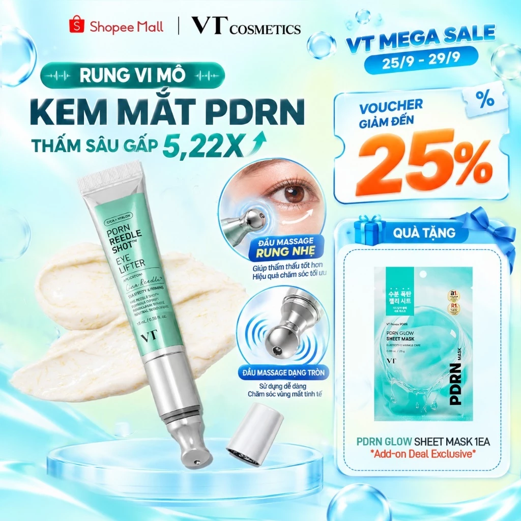 [VT] Kem Mắt Massage Rung PDRN Reedle Shot Eye Lifter 15ml [Official Flagship]