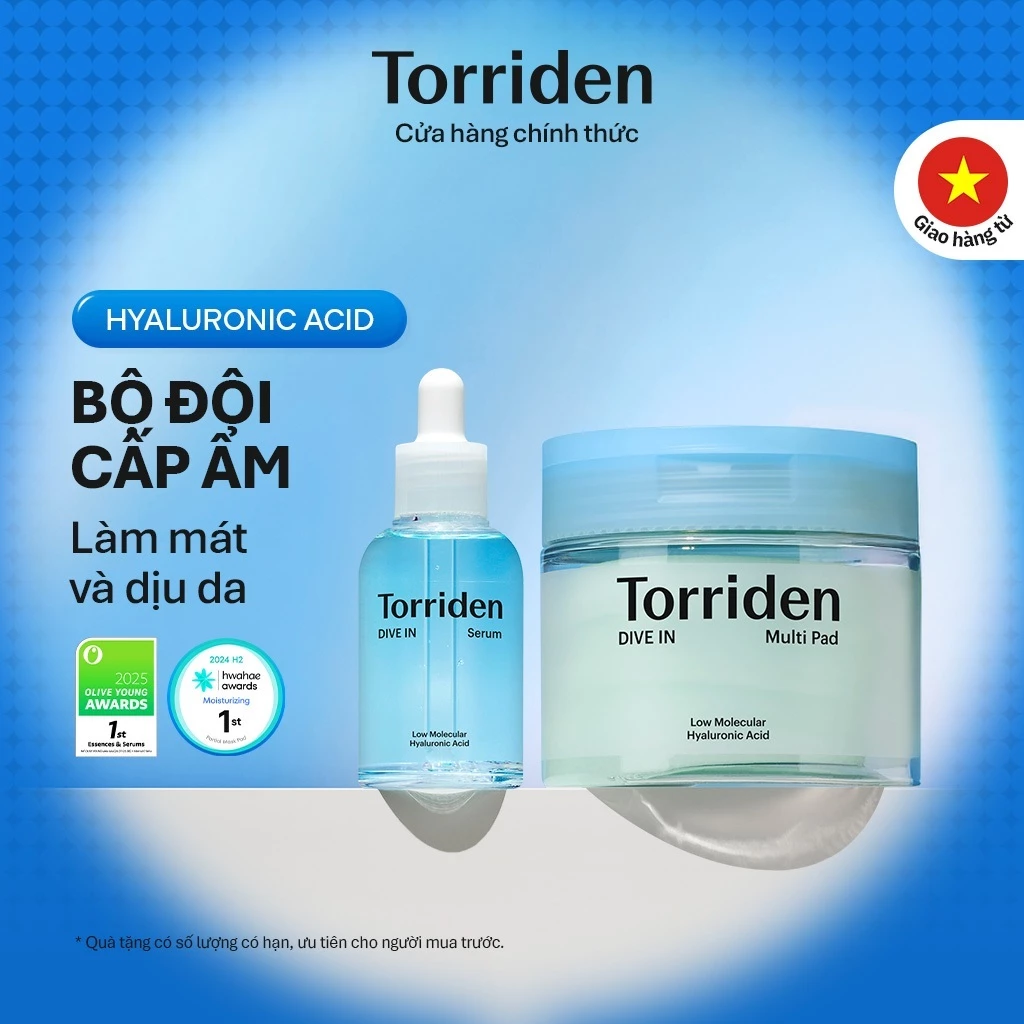 [Torriden Chính hãng] [SET] Pad và serum DIVE IN, 80miếng+50ml