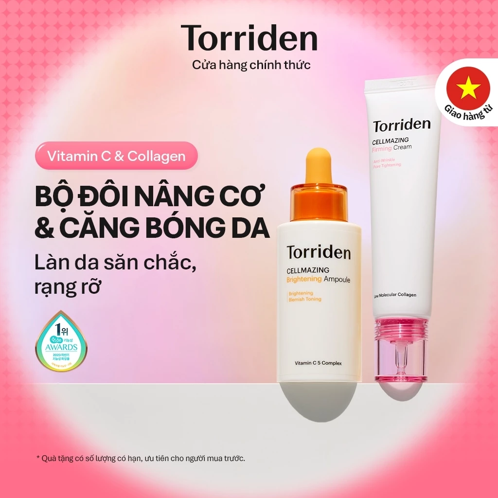 [Torriden Chính hãng] [SET] Kem dưỡng săn chắc da và Tinh chất dưỡng trắng sáng da CELLMAZING, 60ml+30ml