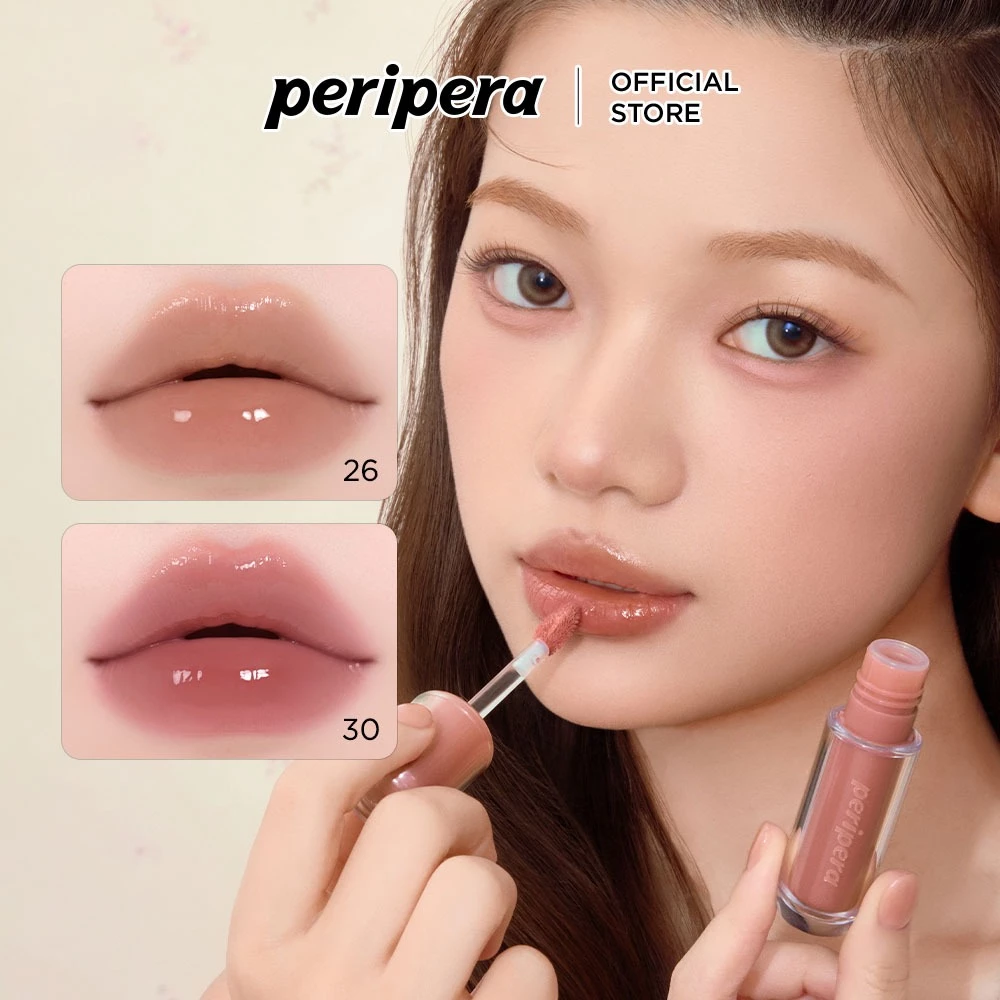 [PERIPERA] MỚI-❤️MOOD GLOWY TINT - 4G (Son bóng nước, Son bóng, Son dưỡng ẩm, Dầu môi bật màu) (AD)