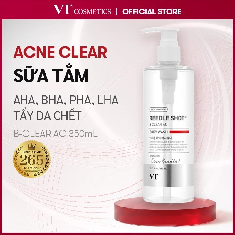 [VT] Sữa Tắm Làm Sạch Da Cơ Thể 350ml – B Clear AC Reedle Shot